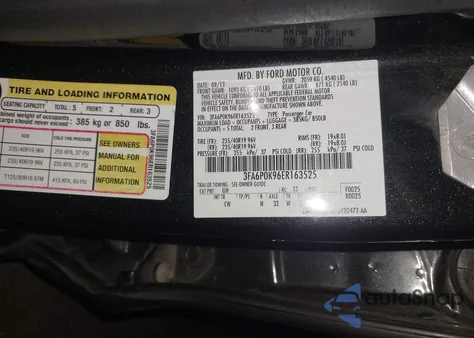 2014 Ford Fusion Titanium из США, поврежденный, VIN 3FA6P0K96ER163525